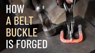 Blacksmithing  Hand Forging Belt Buckle