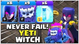 Never Fail  Th12 Yeti Witch Attack Strategy - Best Th12 Yeti Smash Strategy - CoC