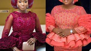 NEW ASOEBI DRESS COLLECTIONS FOR 2024 BEAUTIFUL LACE SPECIAL OCCASION DRESS STYLES