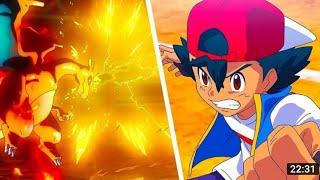 Pokemon Journeys Episode 132 English Subbed  ash vs Leon  Charizard vs Pikachu final battle 