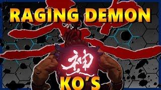 SFV - Akuma Sick Raging Demon KOs Compilation - SF5