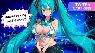 Ready to sing and dance?🩵TG TF Transgender Transformation Anime MTF