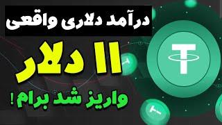 کسب درآمد دلاری آنلاین 11 دلار برداشت موفق واریز شد به کیف پول تراست ولتم