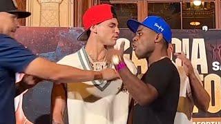 Ryan Garcia WALKS AWAY from HEATED FACE OFF w Javier Fortuna “I’m take your HEAD OFF” — PRESS CONF