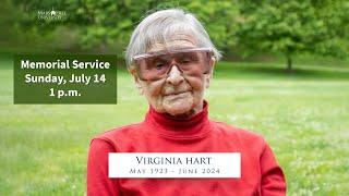 Virginia Hart Memorial Service