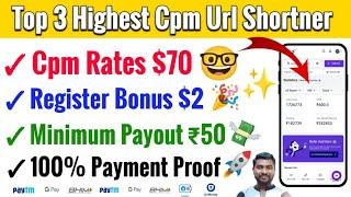 Top 3 Highest Cpm Url Shortner Sites  Highest Cpm Link Shortner In 2023 - SmartHindi