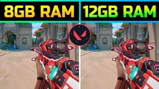 8GB RAM vs 12GB RAM  VALORANT FPS Test