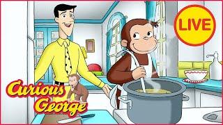Cooking with George  Curious George Marathon  Kids Cartoon  Kids Movies