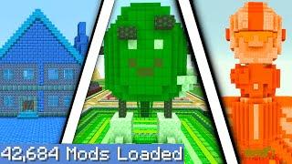 100 people with *1 COLOR* challenge on the largest minecraft modpack