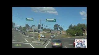 Dash Cam P Plater loses control and Slams into Pole - Liverpool NSW