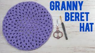 The most simple crochet beret hat for beginners granny beret hat