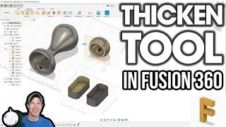 Using the THICKEN TOOL in Autodesk Fusion 360 to Create Solids from Surfaces