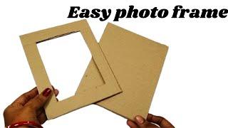 Easy photo Frame  Easy picture frame DIY  Photo Frame making at home  DIY photo frame