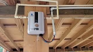 Belize house update - Hybrid solar-electric hot water heating system