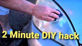 Foggy Headlight Restoration Using an Abrasive Steel Wool Soap Pad