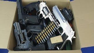 Box of Gun Toys  MilitaryPoliceCowboy Gun Toys 