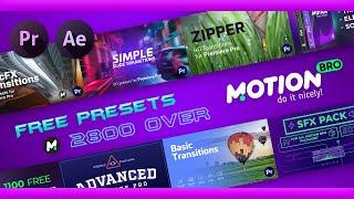 【PrAe《無料》】無料で2800種類以上のプリセットが使える『Motion Bro』を紹介『Premiere Pro』で『After Effects』のエフェクトが使える?