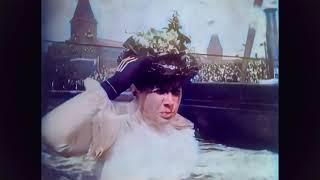 4k 50fps colorized 1898. The first tragedy ever filmed. The launch of HMS Albion.