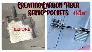 Freewing 90mm F-22 Raptor Super Scale Build Update #4 - Creating Carbon Fiber Servo Pockets