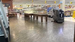 Efficient Cleaning Revolution Autonomous Robot Demo in a Supermarket