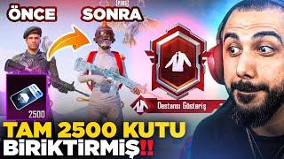 1 YILDA BEDAVA 2500 KUTU BİRİKTİRMİŞ  İZLEYİCİME DESTANSI GÖSTERİŞİ ALDIM  PUBG MOBILE