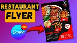 Attractive Restaurant Flyer Design in Canva free