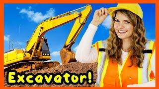 Construction Vehicles for Kids  Excavator Videos for Children with Speedie DiDi