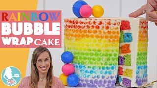 Rainbow Bubble Wrap Cake