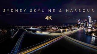 Sydney Skyline at Night  4K GoPro Time Lapse Videos