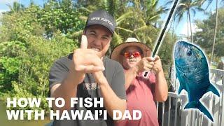 Hawaii Dad Teaches Son How To Fish