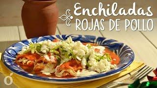 Cómo Hacer Enchiladas Rojas de Pollo  Enchiladas Mexicanas Tradicionales