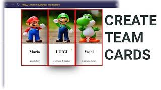 How to Create Team Cards with HTML AND CSS