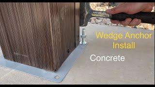 Wedge anchor into concrete DIY. How to bolt down a gazebo shed or structure to cement