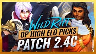 5 OP HIGH ELO Picks for Patch 2.4C - Wild Rift LoL Mobile