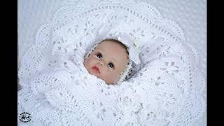 Плед для новорожденного белоснежный сон. Вязанное одеяло для малыша