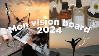 Je crée mon vision board 2024 sur CANVA I business vie perso projets…