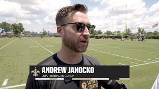 Saints QB Coach Andrew Janocko interview  2024 Saints OTAs 5212024