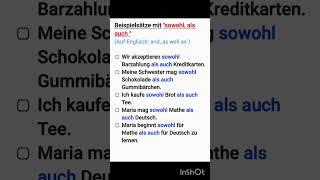 Beispielsätze mit Sowohl als auch #b2 #b1 #german #deutsch #deutschlernen #germany #telc #goethe 