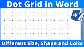 Dot Grid in Word with Different Size Shape and Color - Microsoft Word Tutorial