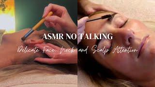 ASMR Real Person Face Neck & Scalp Tracing  Micro Attention Massage & Light Touch No Talking.