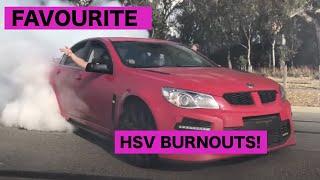 STILL HSV ALL OUR FAVOURITE HSV BURNOUTS  GTS  MALOO  CLUBSPORT  GTO  MONARO *WITH SOUND*