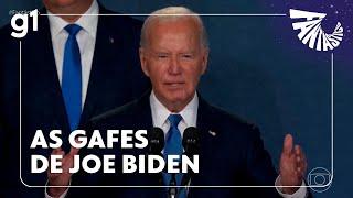 Joe Biden acumulou gafes antes de desistir da reeleição  FANTÁSTICO