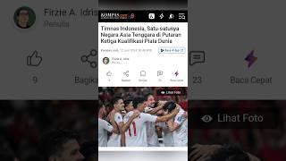 Timnas Indonesia satu-satunya Negara Asia Tenggara yang lolos ke putaran ketiga Pildun #shorts