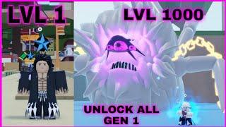 Noob To Pro  I Reached Level 1000 And Unlock All Gen 1 Tailed Spirit Max Level In Shindo Life - EP1