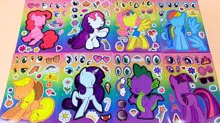 My Little Pony Satisfying with Sticker Book Dress Up Twilight SparkleFluttershyPinkie PieRainbow