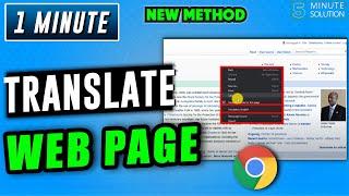 How To Translate Web Page In Google Chrome 2024