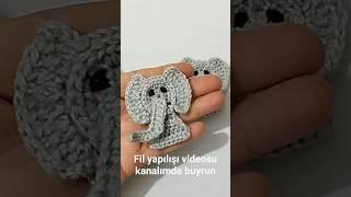 Tığ işi fil figürü yapımı kanalımda canlarım beklerim #keşfet #fil #motif #bebekörgüleri