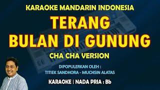 Karaoke Mandarin Terang Bulan Di Gunung nada pria Bb Versi Cha Cha Titiek Sandhora