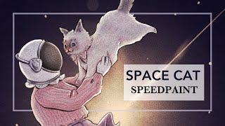 Space cat I still see you in my dreams - Speedpaint