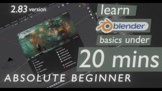 Learn BLENDER 2.83 LTS basics in 20 MINUTES  Blender for Beginners